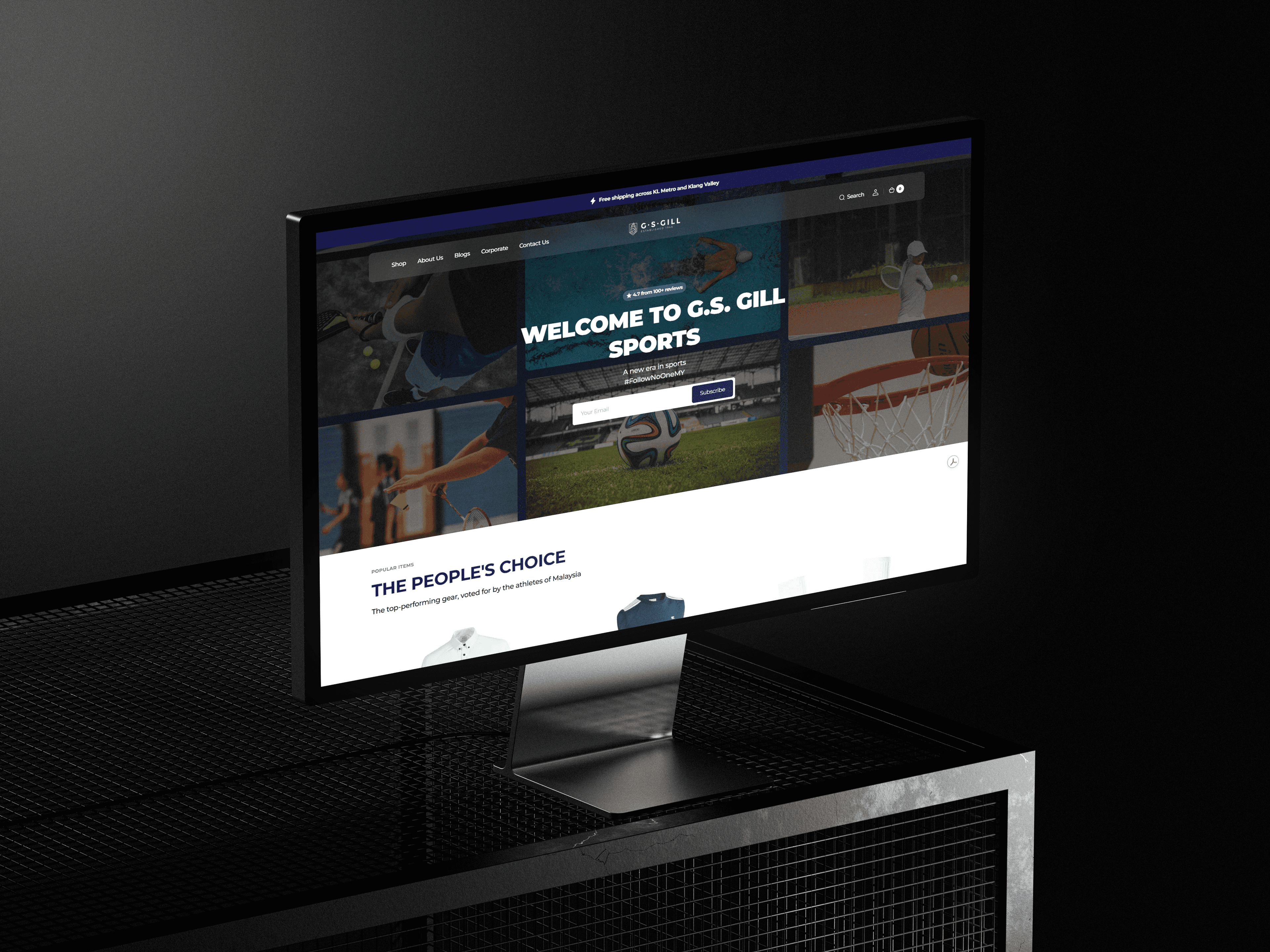 G.S. Gill Website Mockup on an iMac